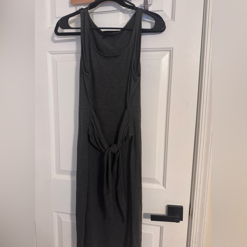 Torrid Gray Sheath Midi Dress Scoop Neck Sleeveless